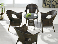Rattan dining chairs
